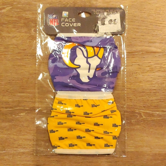 NFL Los Angeles Rams Face Cover Mask Filter Pocket - Picture 1 of 4
